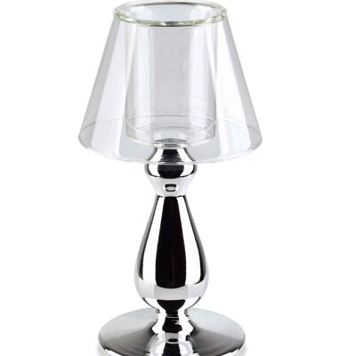 MARY SR Candlestick 11.5x22.5cm glass-HTRD3671 3