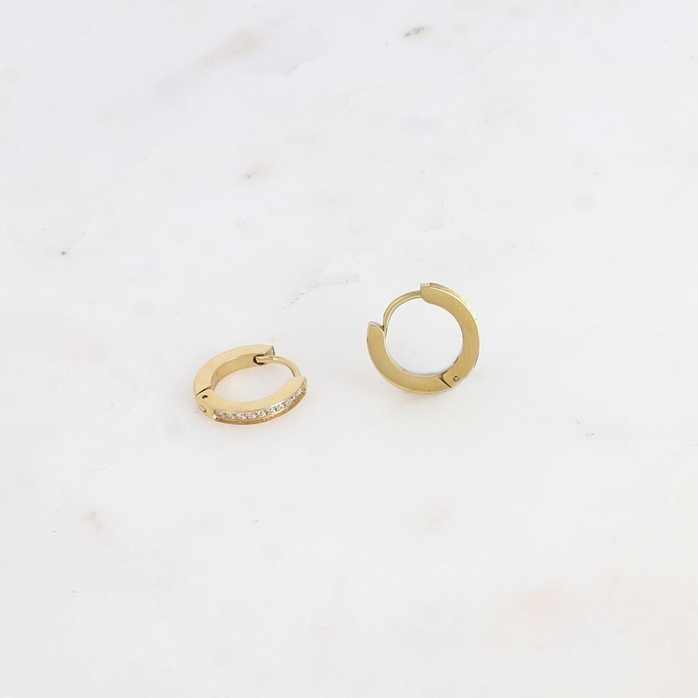 Mini orecchini a cerchio - 10 ossidi di zirconio 13 mm