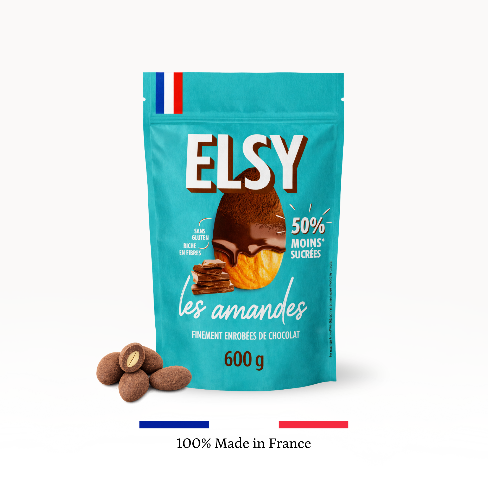 600g bag - Finely roasted almonds coated in chocolate x 1