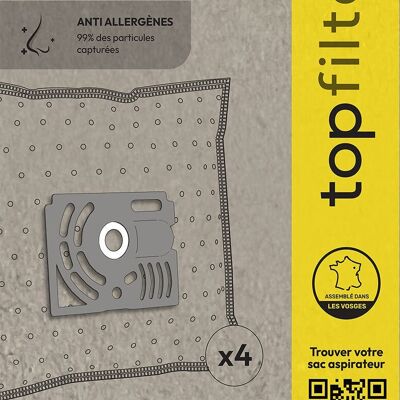 Set of 4 Rowenta TopFilter Premium vacuum cleaner bags