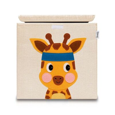 Boîte de rangement en tissu pour enfant "girafe" avec couvercle, compatible Ikea Kallax Lifeney
