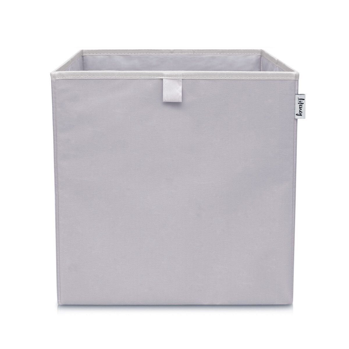 Caja de almacenamiento gris claro, compatible con la estantería IKEA KALLAX Lifeney