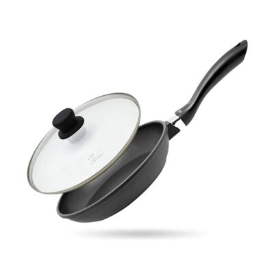 Sartén de aluminio fundido con tapa de cristal 28 cm Elo Alucast
