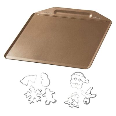 Zenker Christmas Rimless Baking Sheet and 7 Christmas Cookie Cutters