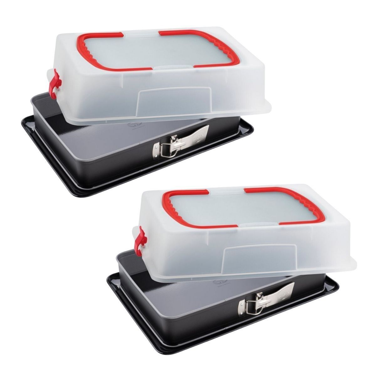 Set of 2 rectangular springform pans with transport lid 42 x 29 cm Dr.Oetker Back-Idee Creativ