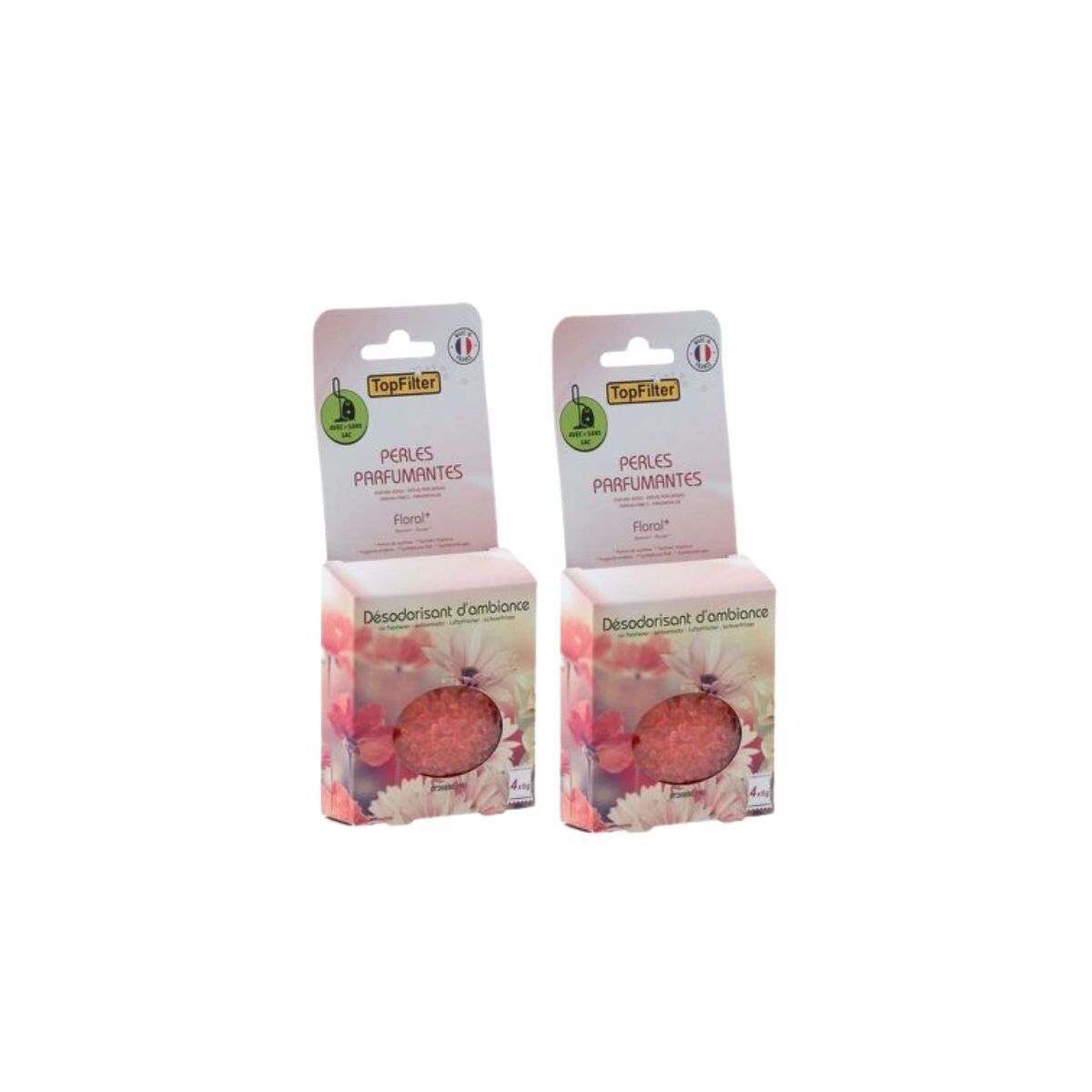 Pack of 2 x 4 Sachets of fragrance granules for TopFilter Floral scent vacuum cleaner