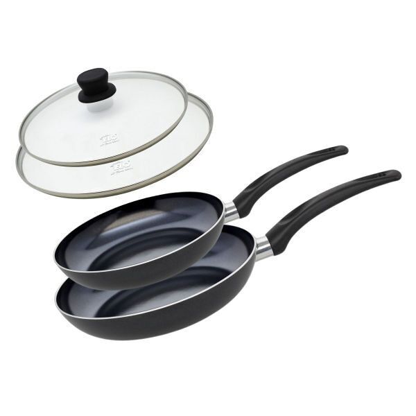 Set di 2 pentole con rivestimento in ceramica senza PFAS e 2 coperchi da 24 e 28 cm Elo Prima Cucina