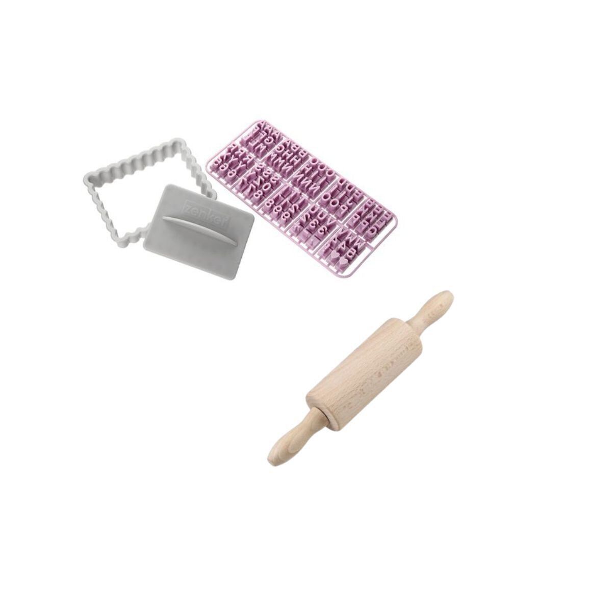 Timbro alfabetico per biscotto Zenker e mini mattarello