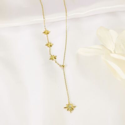 Collier étoile du nord en acier inoxydable - BJ210213