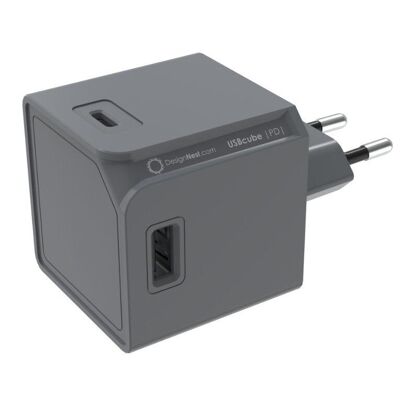 USBCube original PD GaN 65W EU ; gris