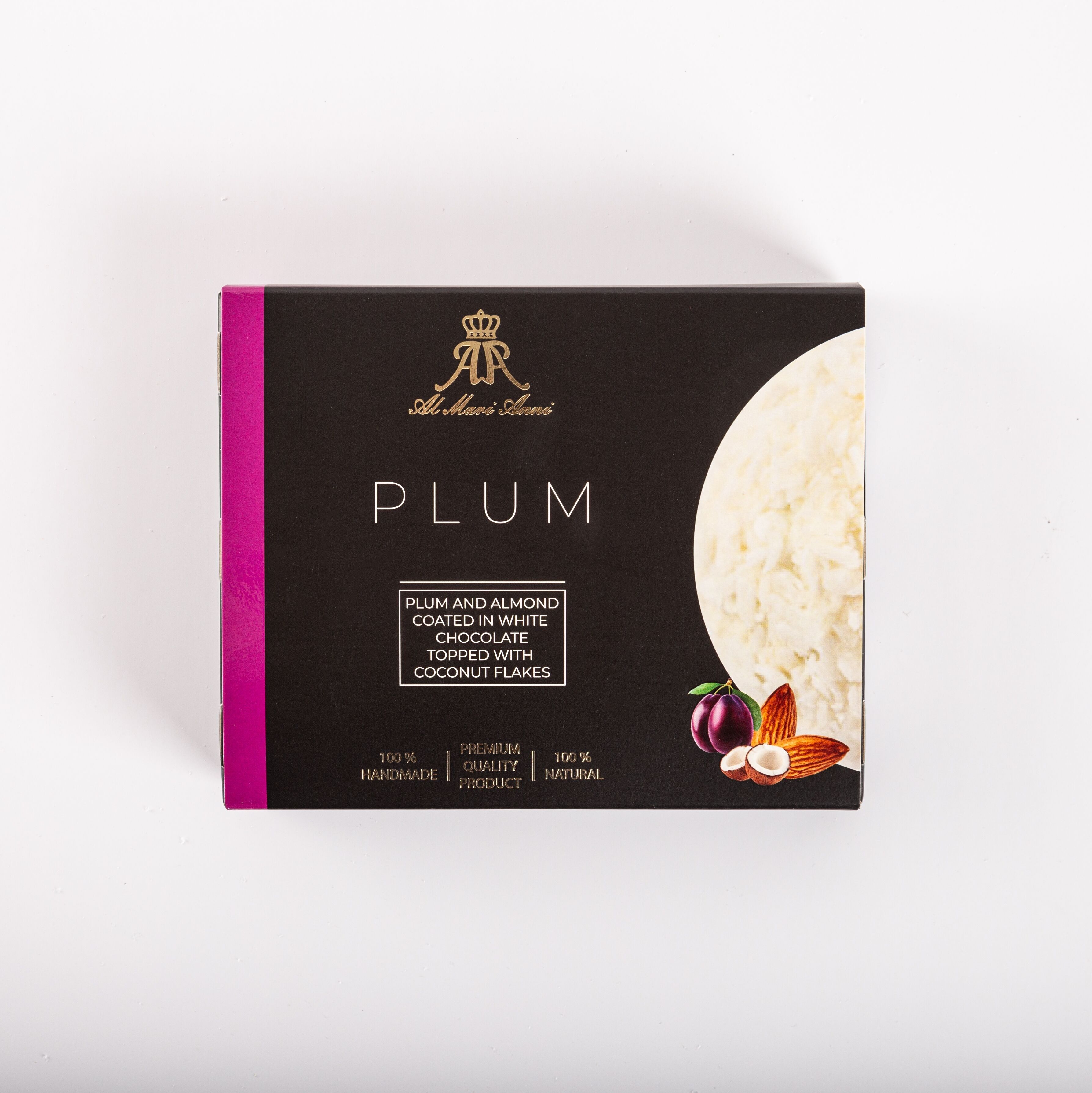 Al Mari Anni Plum and Almond Coated in Chocolate and Coconut