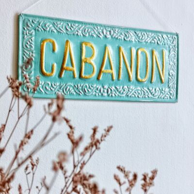 Targa decorativa in metallo CABANON