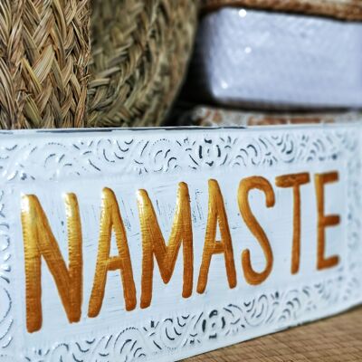 Plaque décorative métal NAMASTE