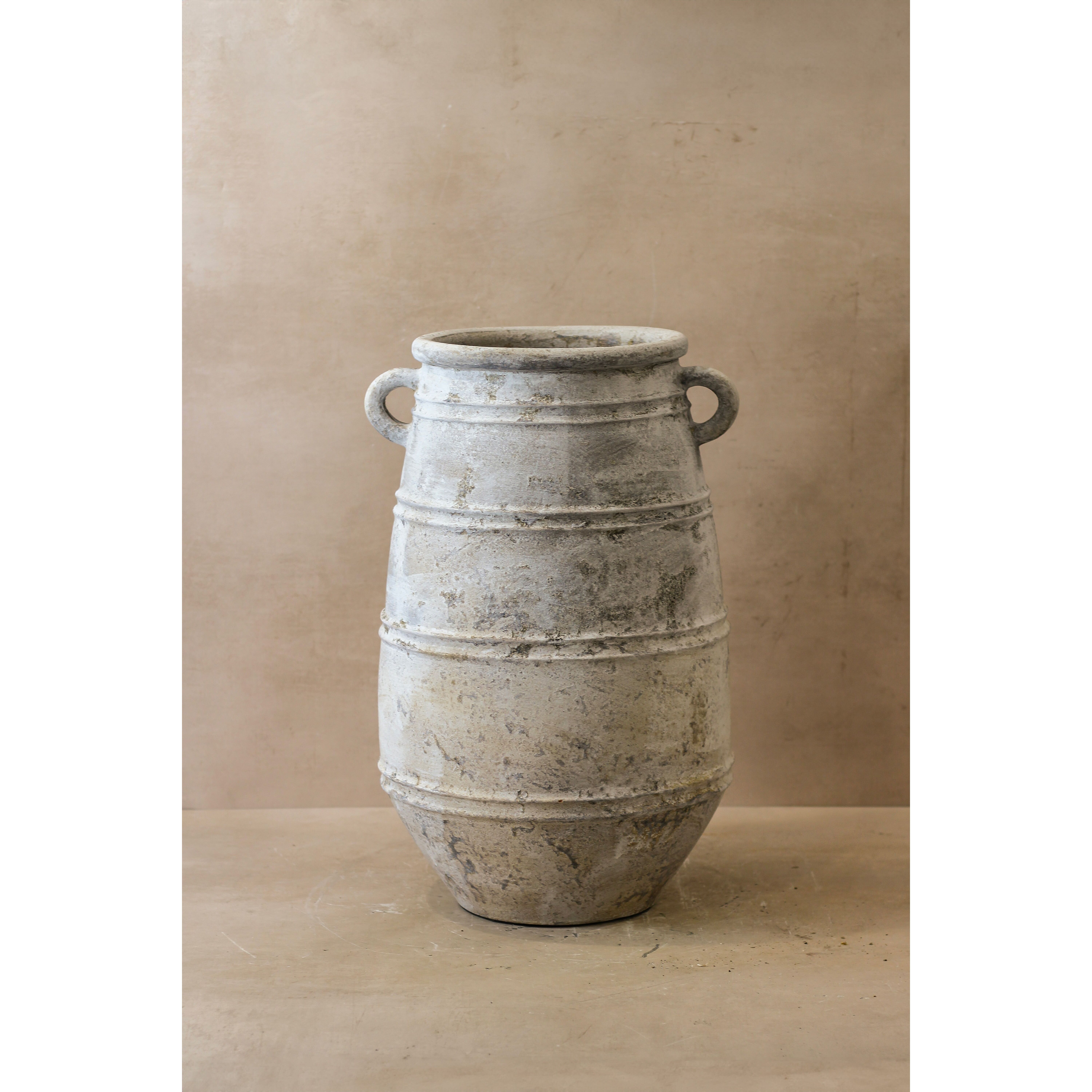 Pot indonésien rustique émaillé marron n° 36