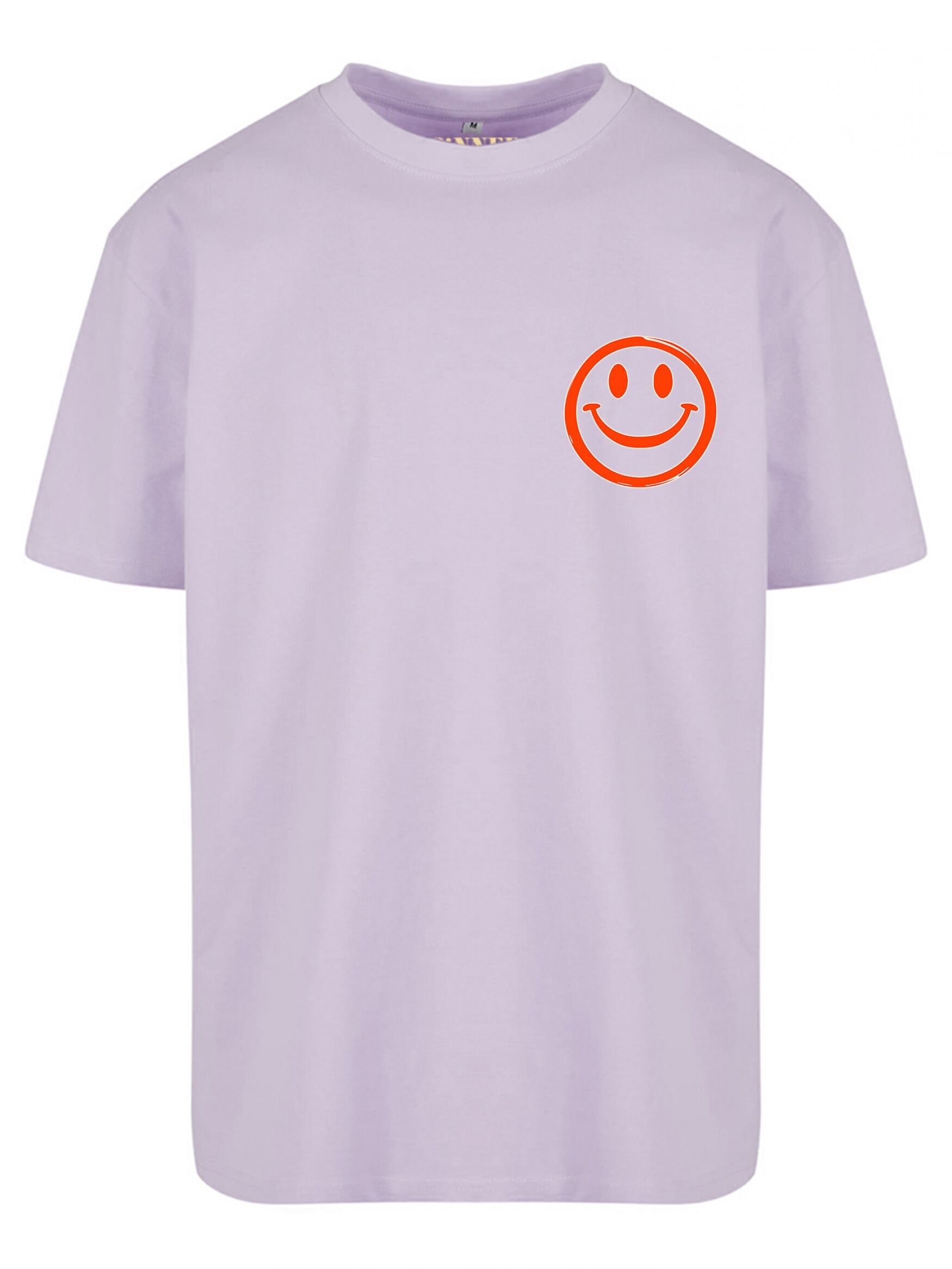 Oversized T-shirt Chest Happiness Orange Smiley