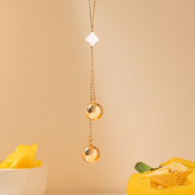Bola gemelas Olympe oro amarillo nácar