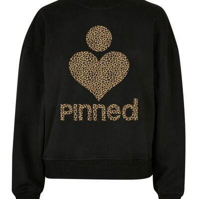 Maglione squadrato Pinned Leopard Foil