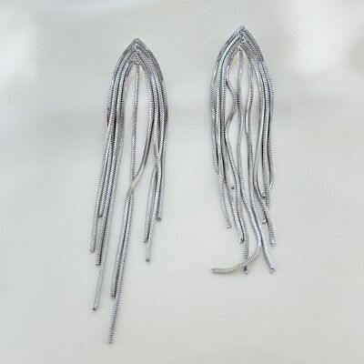 Silver Long Chain Earrings