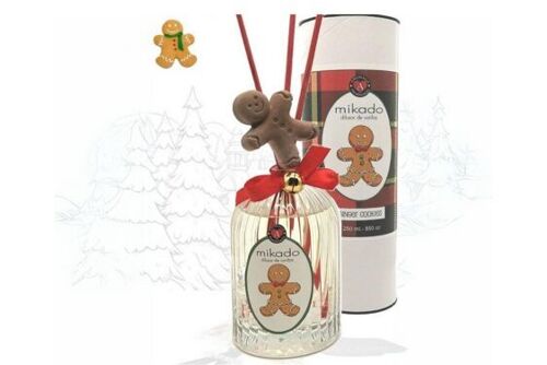 MIKADO AMBIENTADOR 100ml GALLETA NAVIDAD. Perfumes navideños con decoración artesanal.