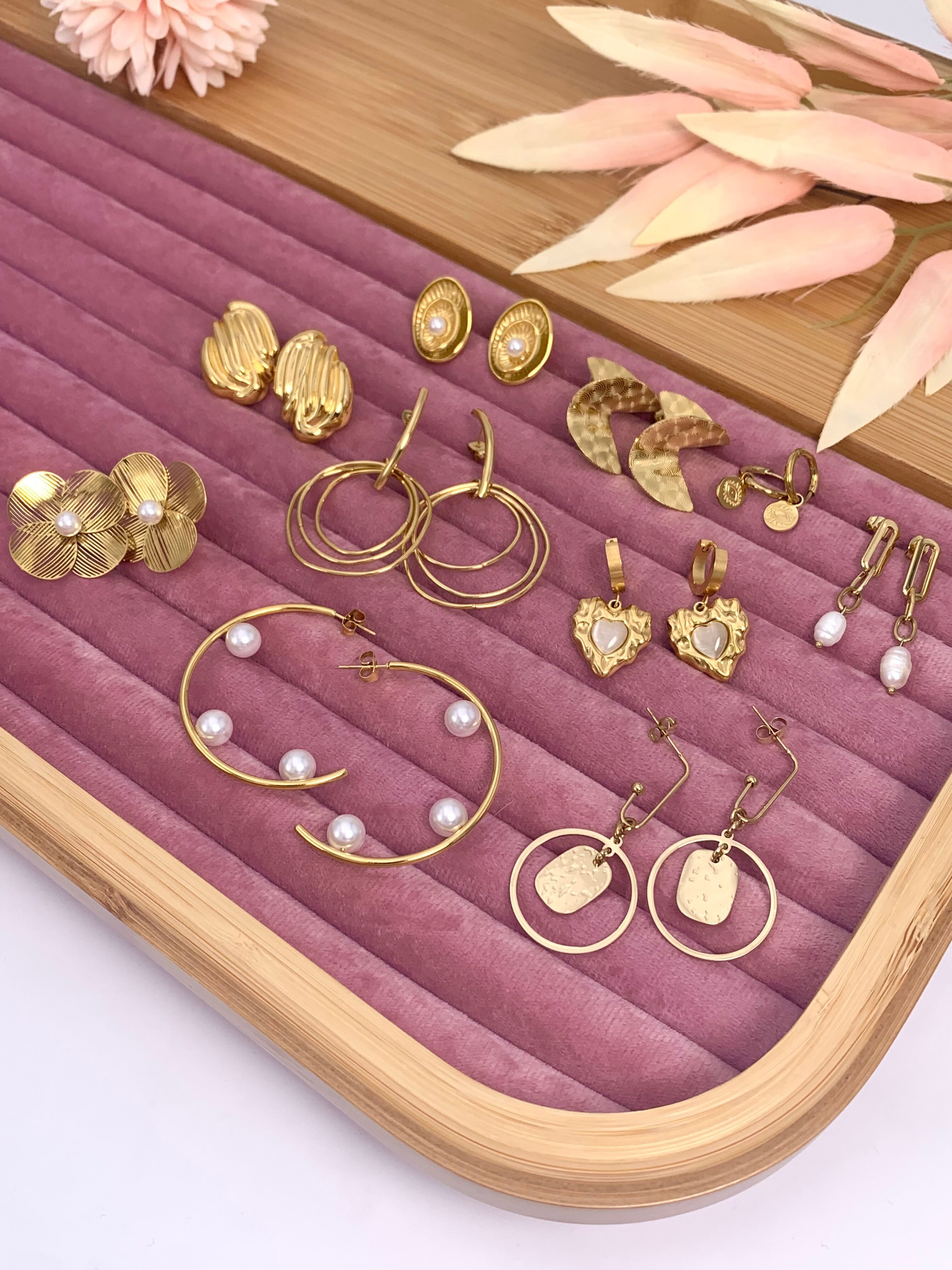 Set di 10 orecchini in acciaio inossidabile senza display SET79