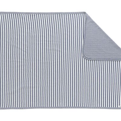 2174 MA | Coperta reversibile per bambini - blu navy/beige
