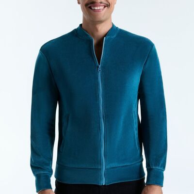 9272-044 | Veste unisexe avec fermeture éclair - Bleu Danube