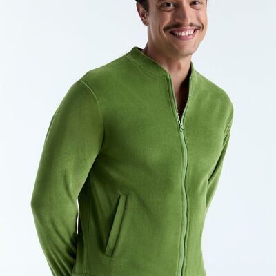9272-127 | Giacca con zip unisex - verde foresta