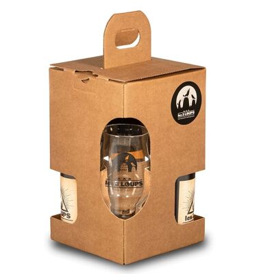 Coffret bière 3 Loups - valisette de 3 bouteilles + 1 verre