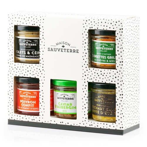 Assortment of 5 vegetable toasts - Box of 5 verrines