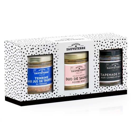 Sortiment mit 3 Terrinen (Fisch, Fleisch, Gemüse) - Set mit 3 Terrinen