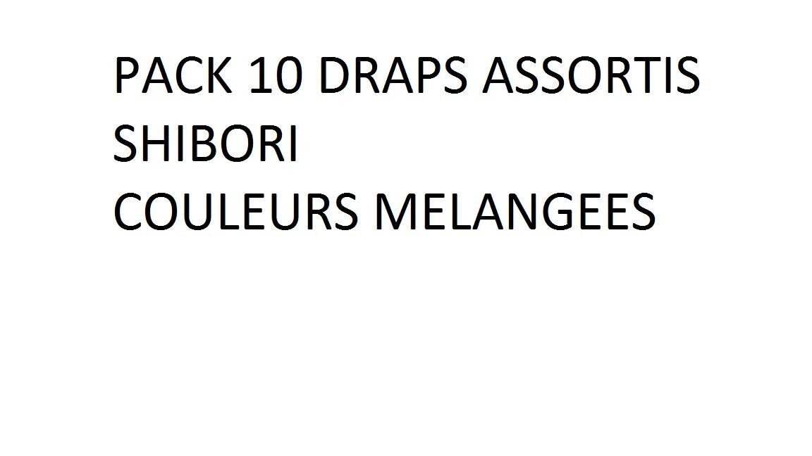 Pacchetto implementazione rivenditore - 10 vecchi fogli restaurati e tinti in Francia - Colori assortiti - Shibori