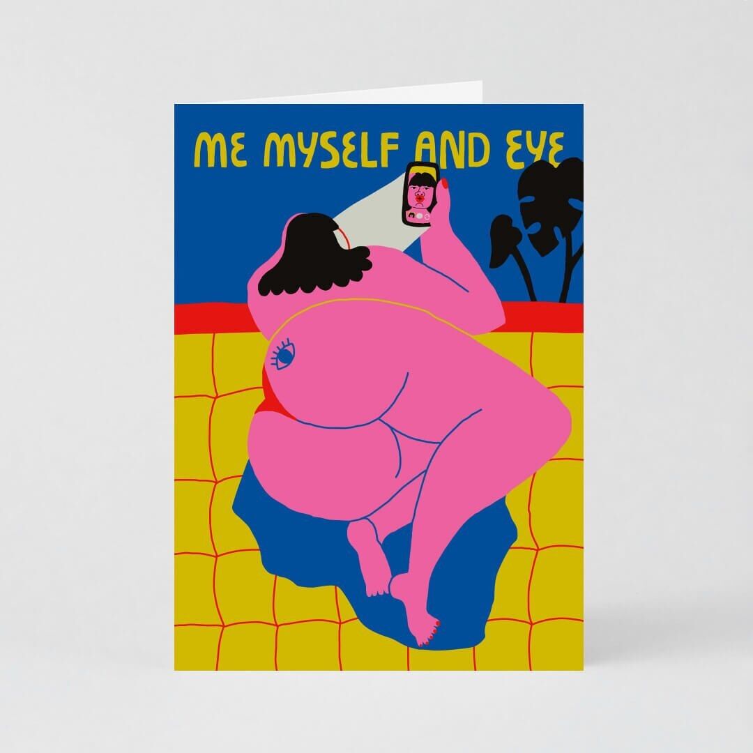 Biglietto d'auguri (piegato) + busta - Me Myself & Eye (13x18 cm / 5x7 pollici)