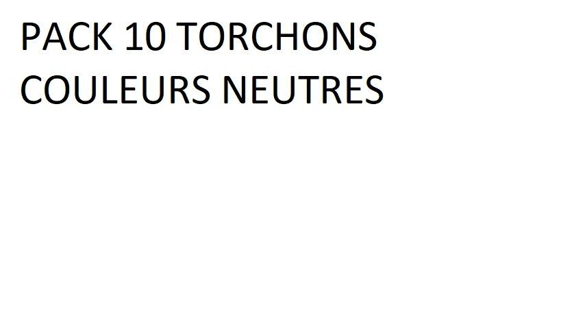 Pacchetto implementazione rivenditore - 10 vecchi strofinacci restaurati e tinti in Francia - Colori neutri
