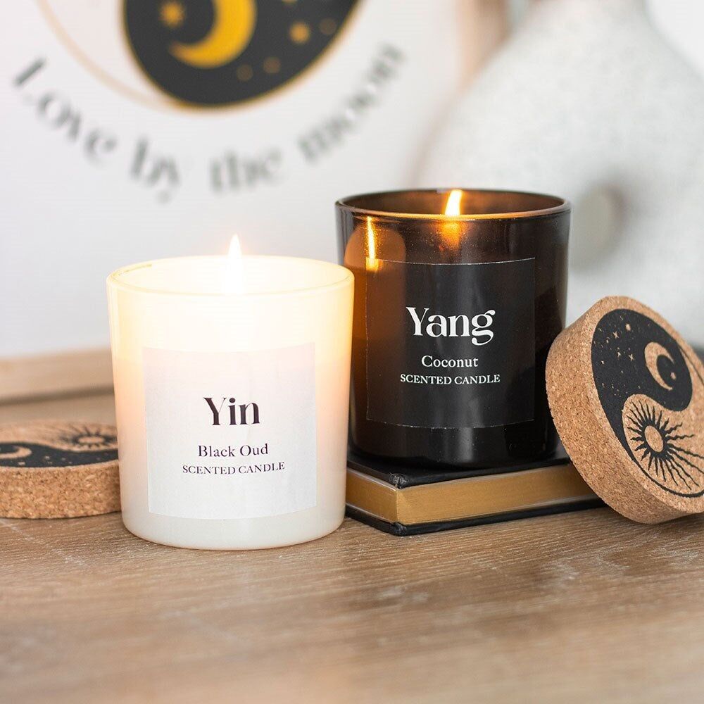 Set di 2 candele Yin Yang Black Oud e cocco
