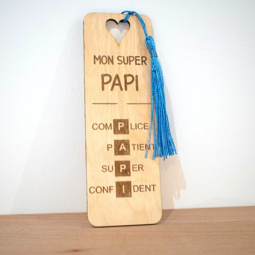 Marque-pages en bois - Papi Scrabble
