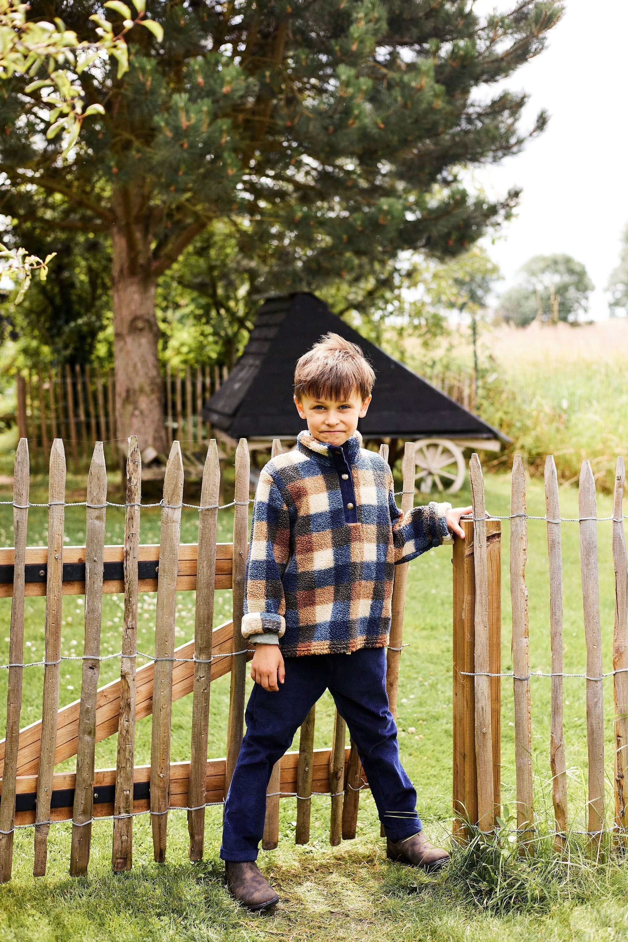 Jules ##2708 felpa a quadri in pelle di pecora