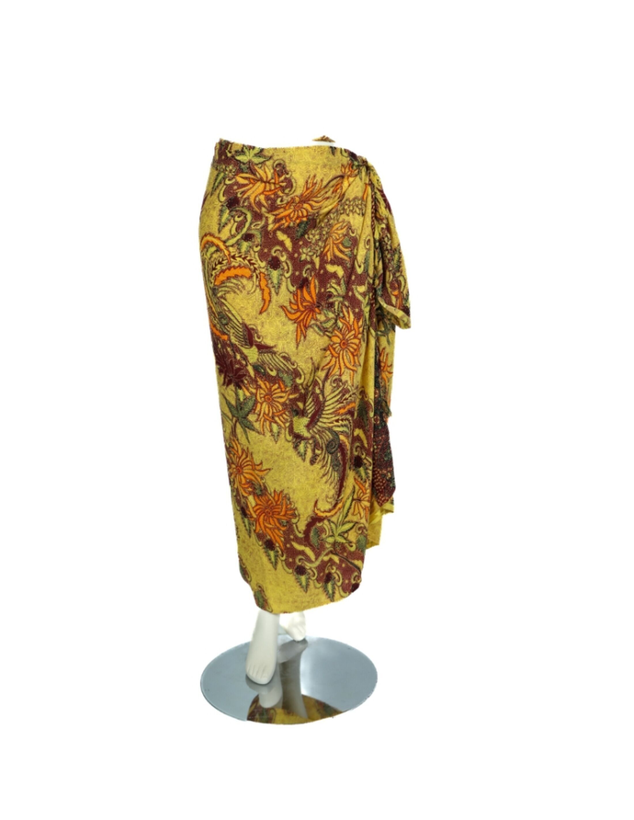 Pareo - 610 - flores - amarillo ocre