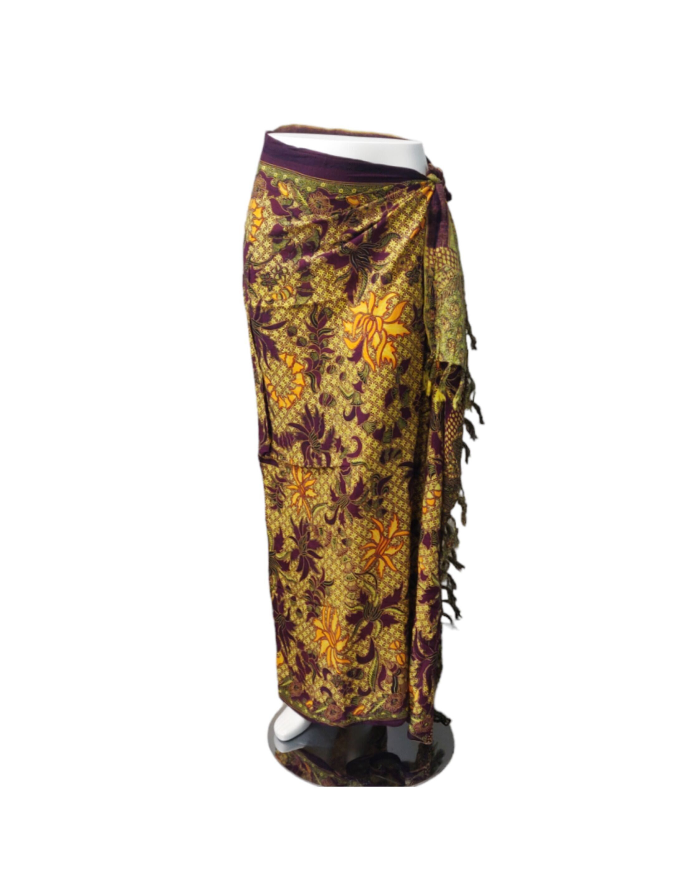 Pareo - 623 - Batik Splendor - Bordeaux e Giallo