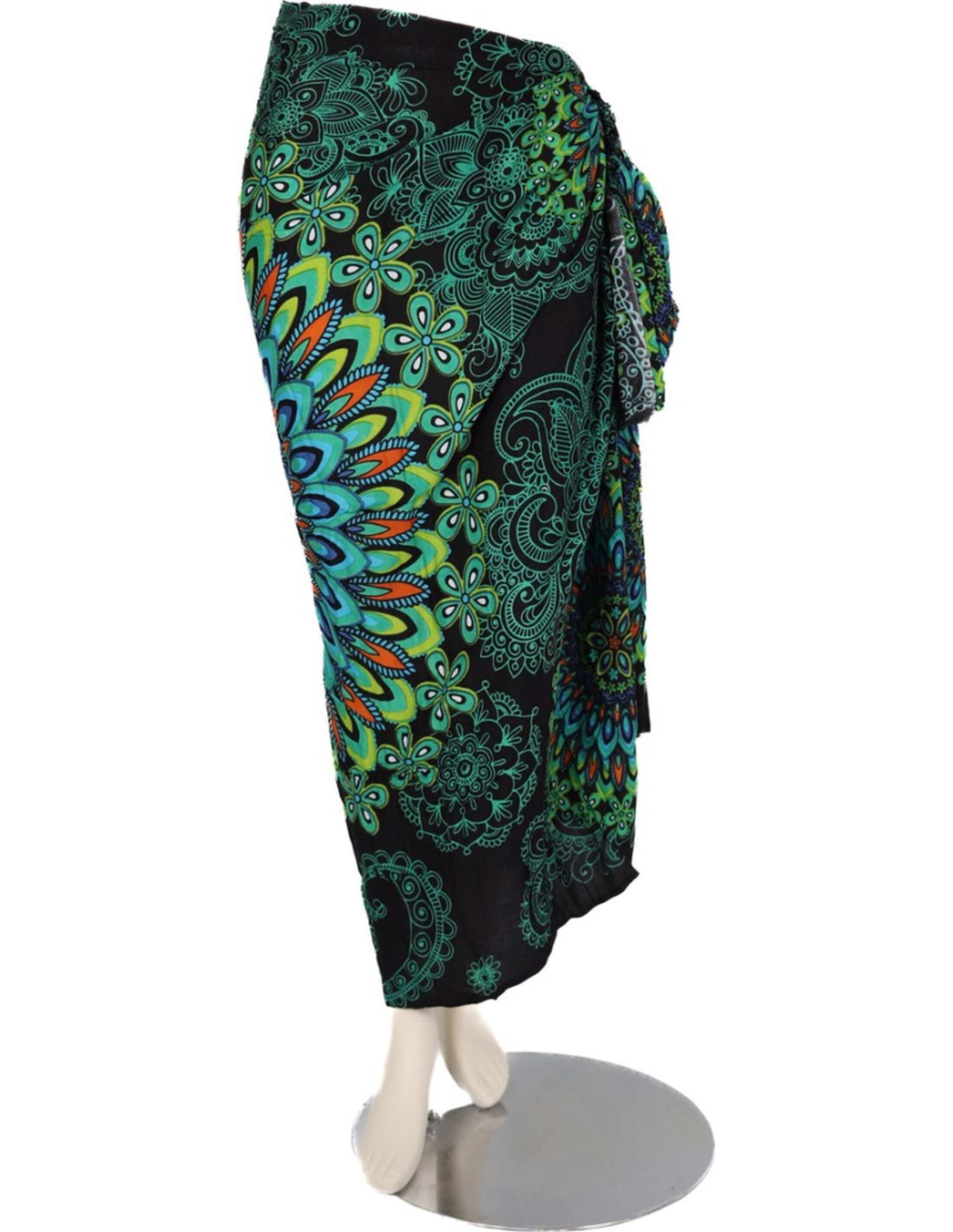 Pareo - 427 - Mandala fiorito - verde scuro