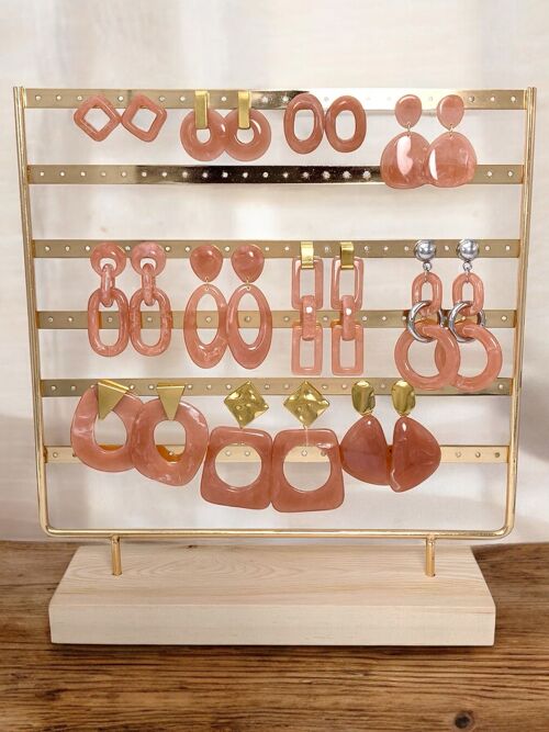 Set de 11 boucles d'oreilles en acier inoxydable sans présentoir SET82