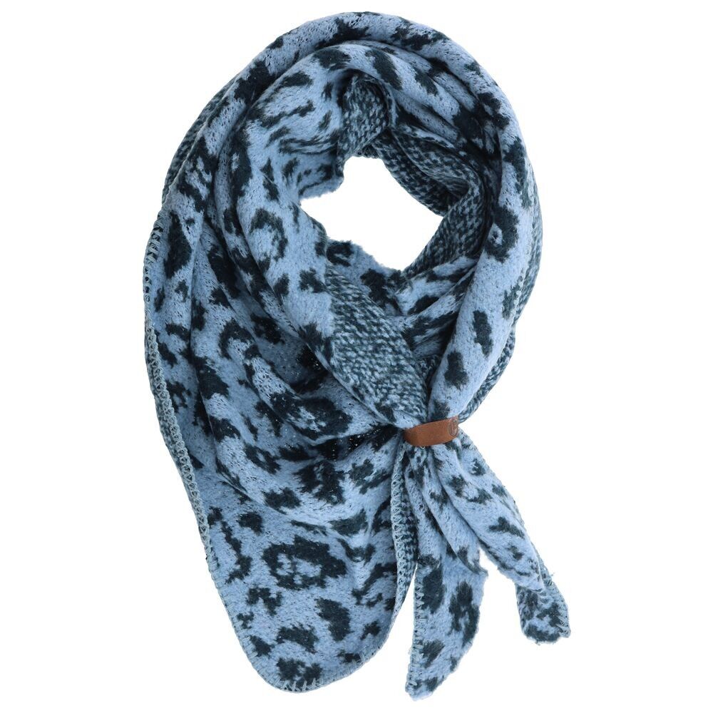 Sciarpa Nina Leopardo Blu