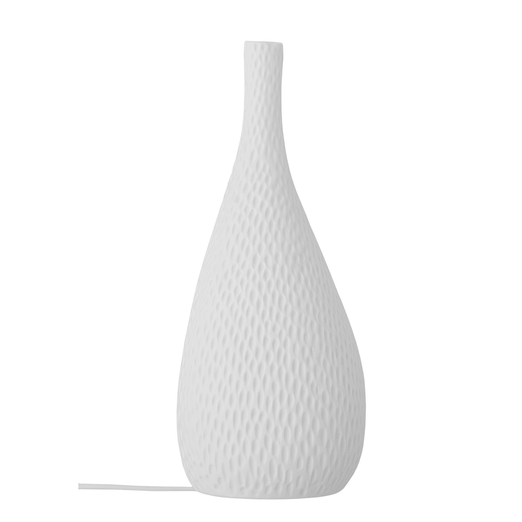 Lampada da tavolo Pela, Bianco, Gres - (L12xH32xW13,5 cm)