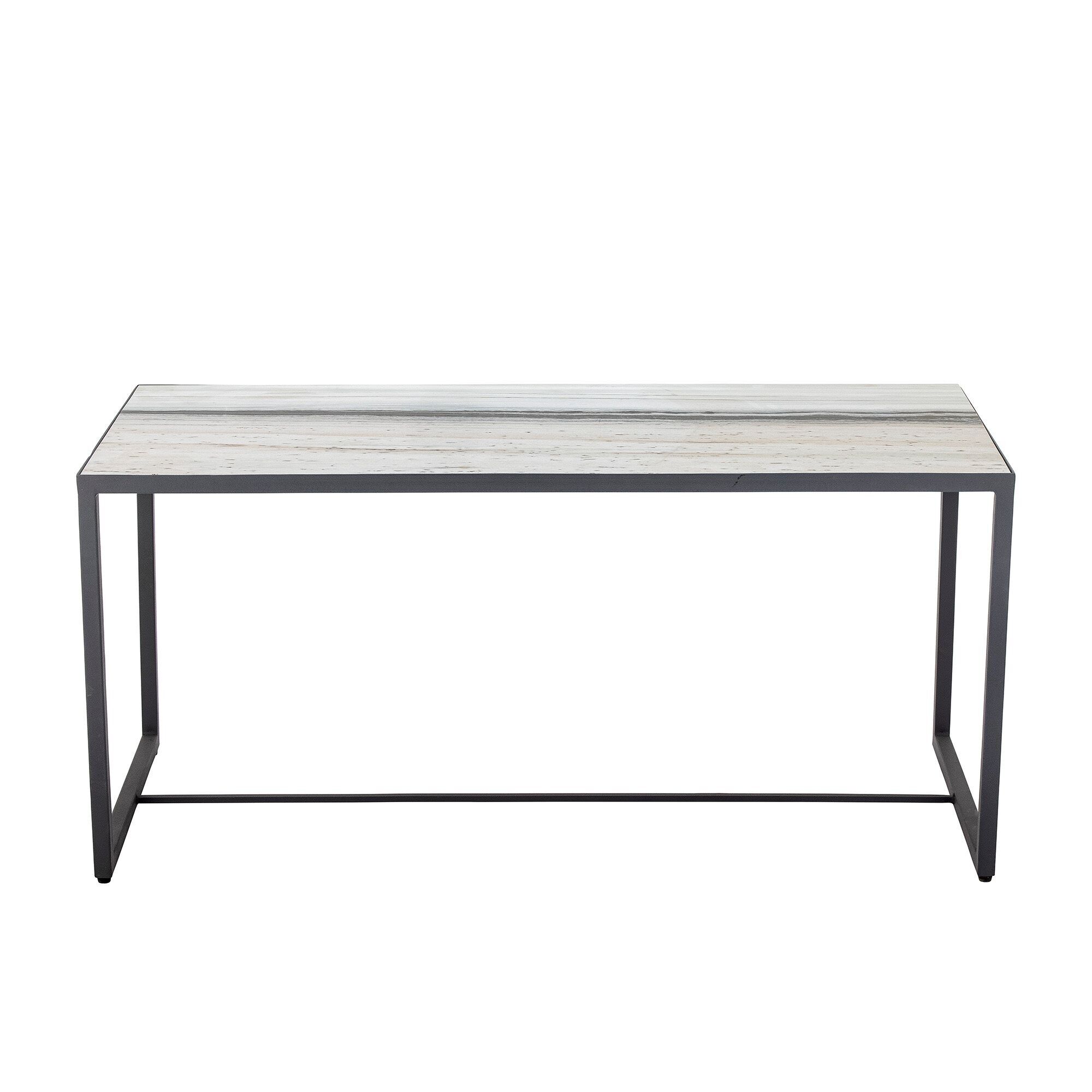 Ines Coffee Table, White, Marble - (L100xH46xW46 cm)