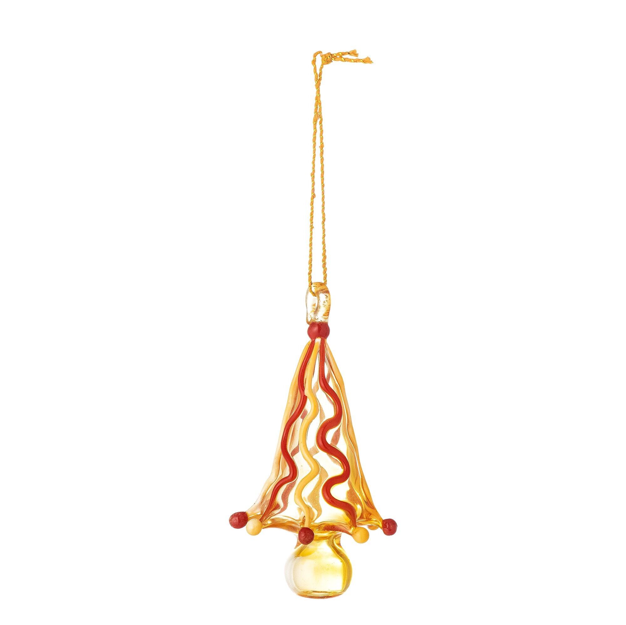 Cherlyn Ornamento, Giallo, Vetro - (D4xH7,5 cm)