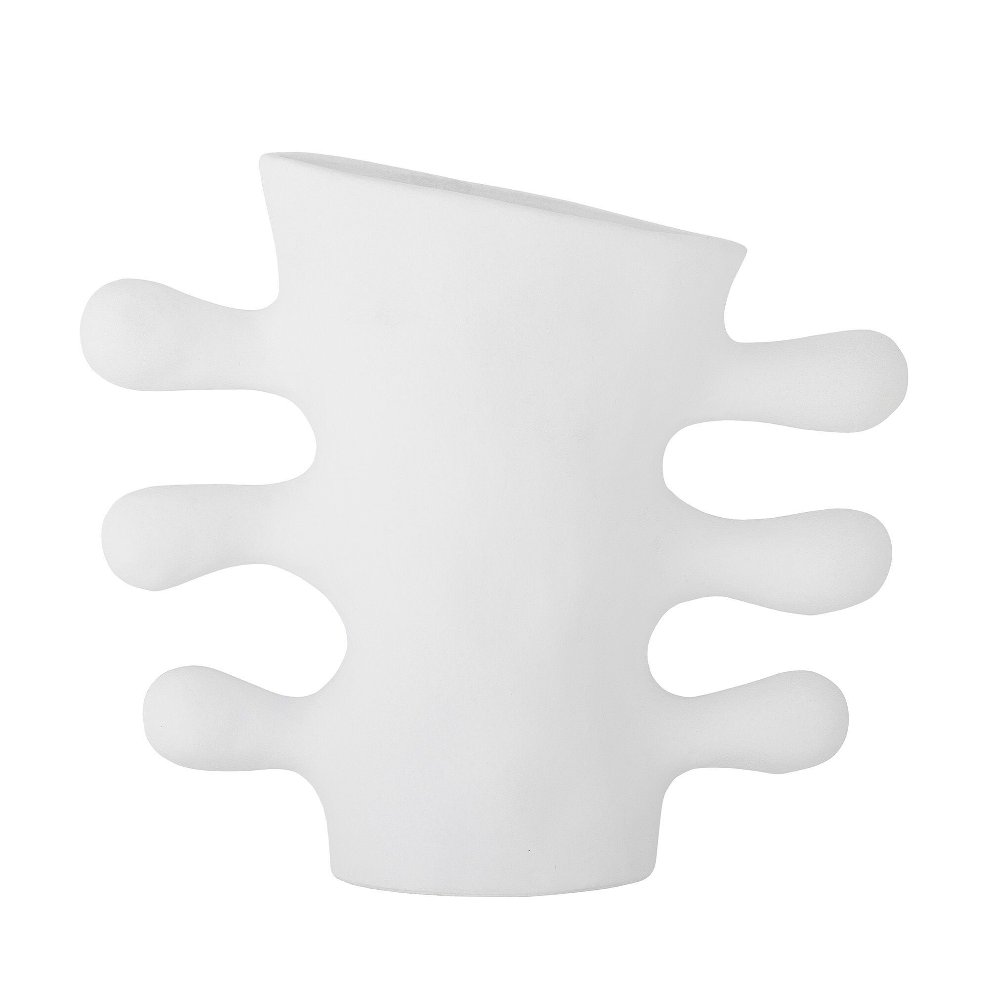 Pernilla Vase, Weiß, Steingut - (L29,5xH26xB12,5 cm)