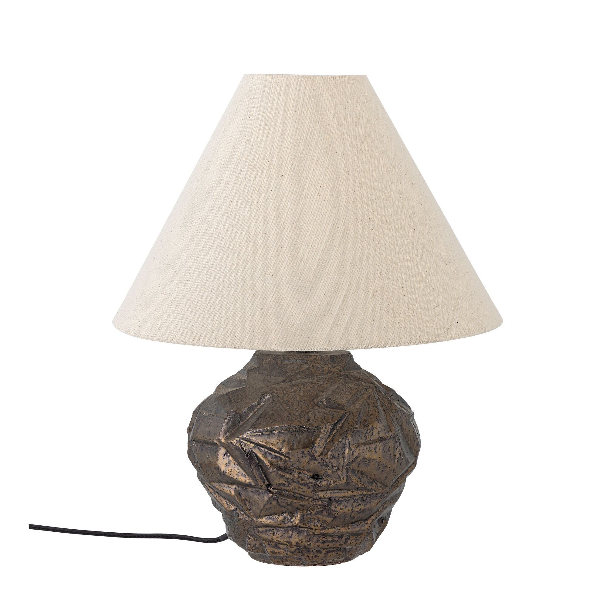 Lampada da tavolo Carolla, Marrone, Gres - (D38xH49 cm)