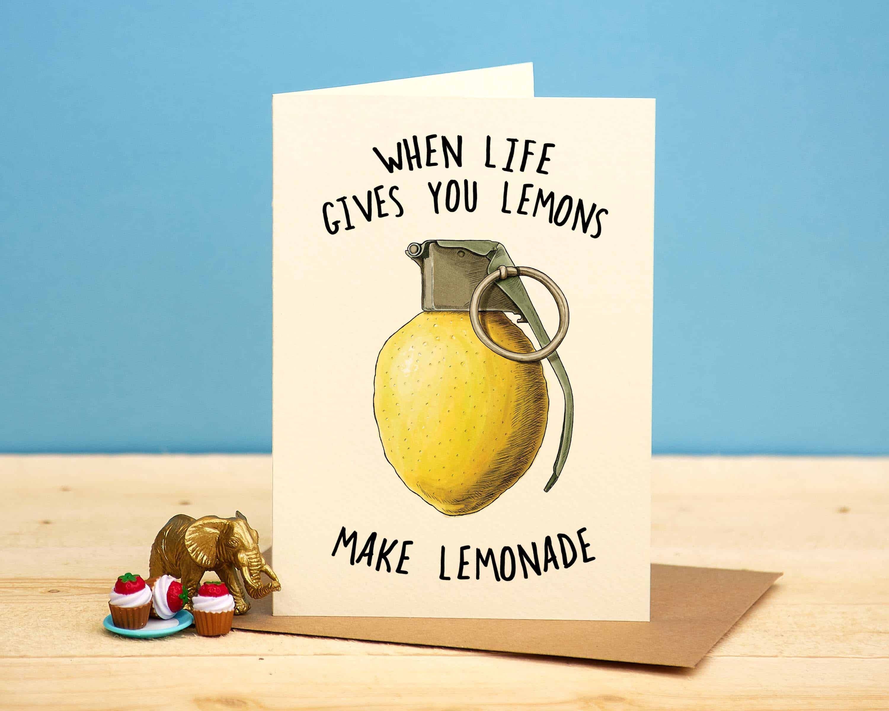 Biglietto di limonata - Biglietto di auguri divertente per un amico