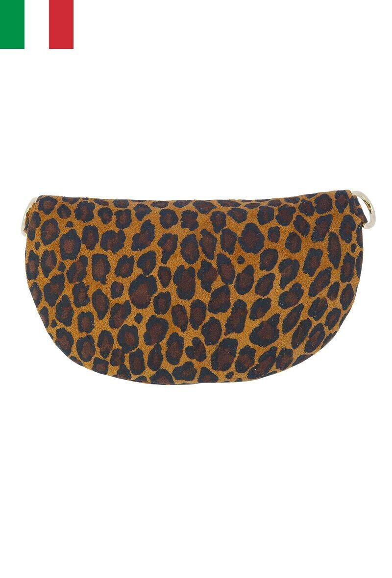 Sac banane en cuir daim impression léopard IT2313-LEOPARD