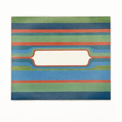 Green stripes. Set of 3 letterfolds.
