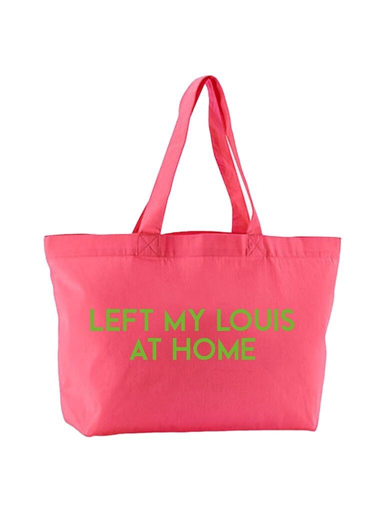 Borsa Shopping in tela Louis Velluto Verde Neon